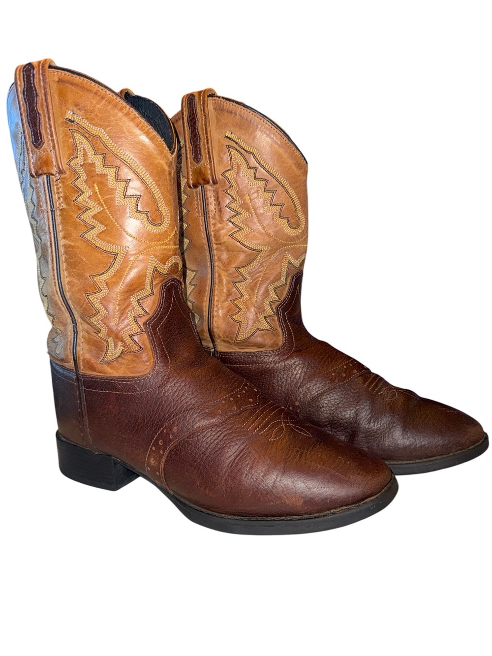 Old West Leather Little Boy Western Cowboy Boots, Size 2.5